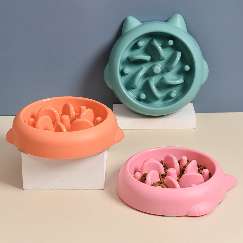 Slow Feeder Pet Bowl – Anti-Gulping Design for Dogs & Cats