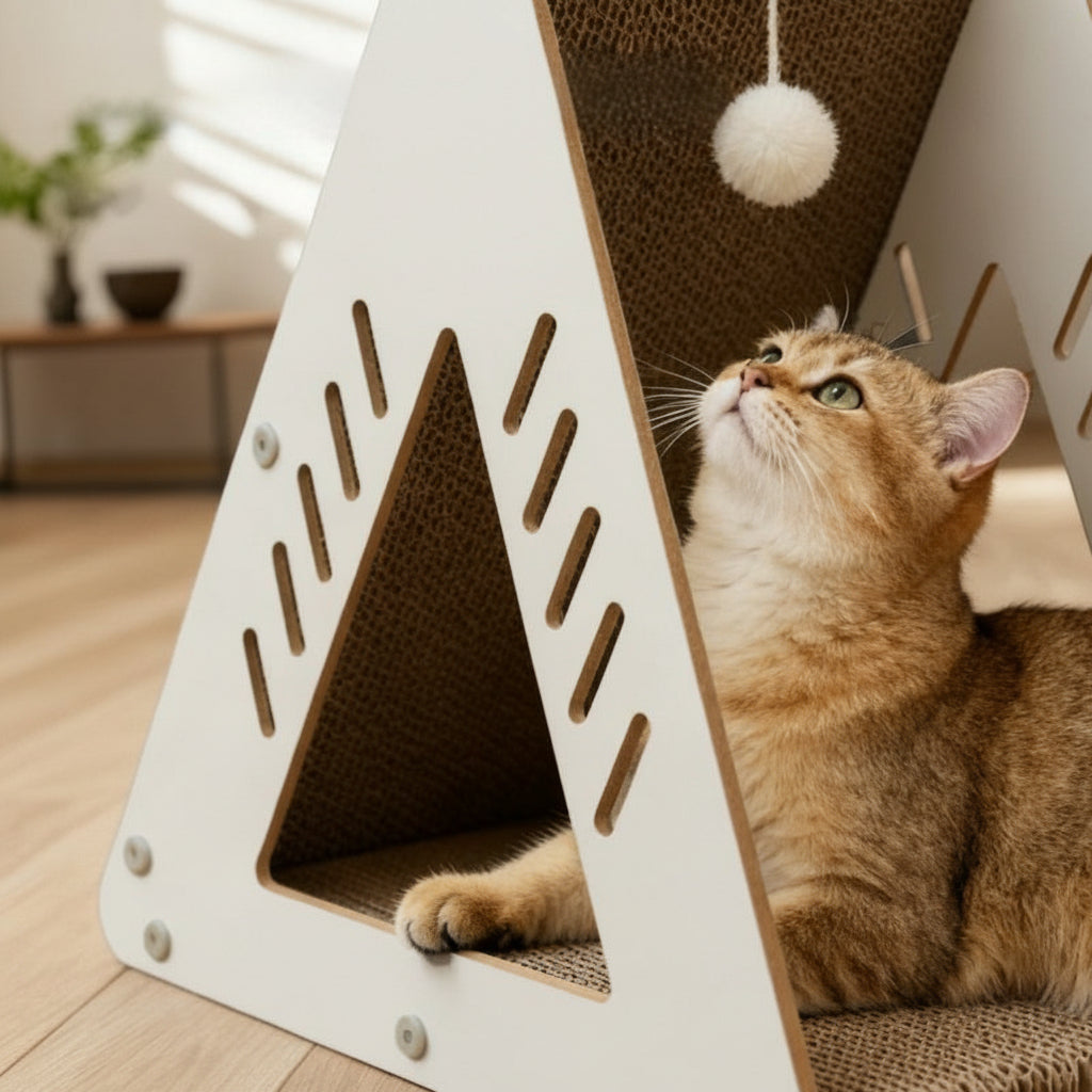 Triangular Cat Climbing Scratch Frame