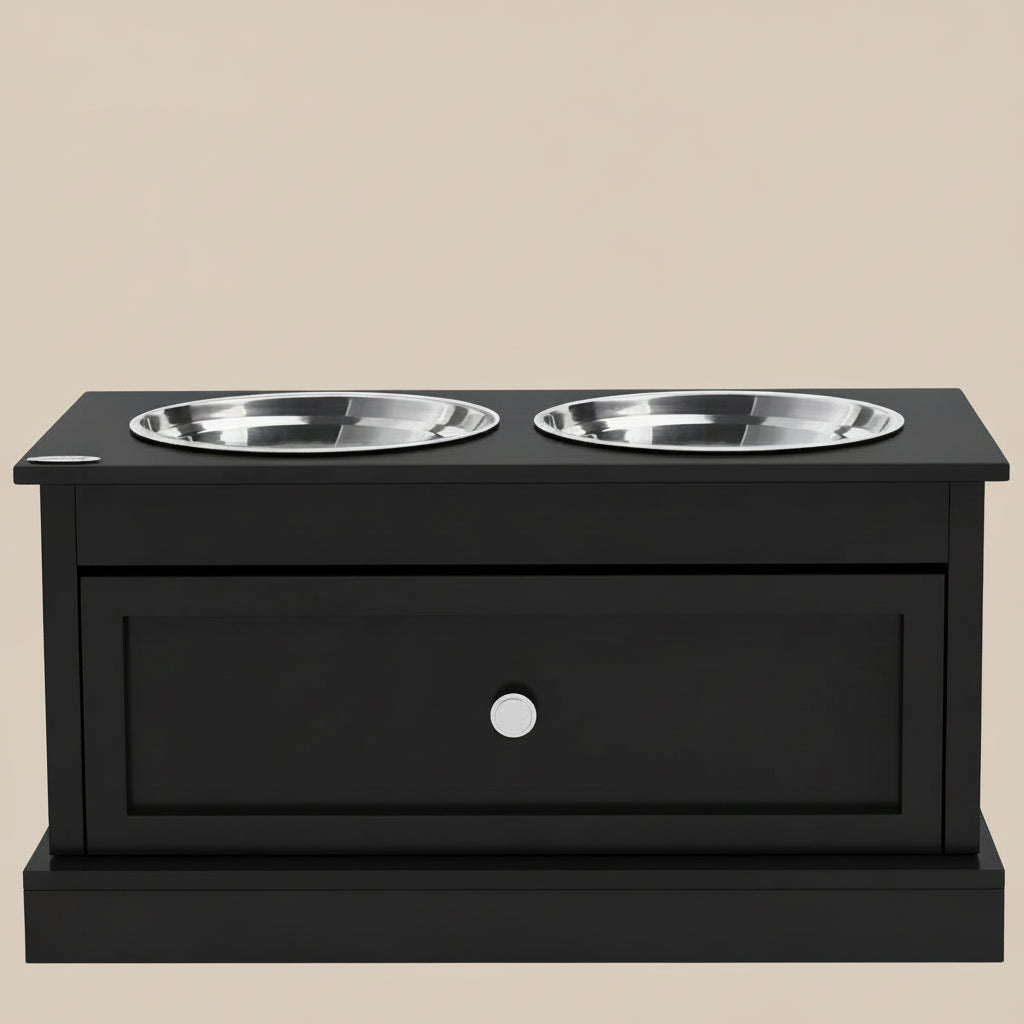 Elevated Dog Feeder with Storage Drawer — 11L Capacity