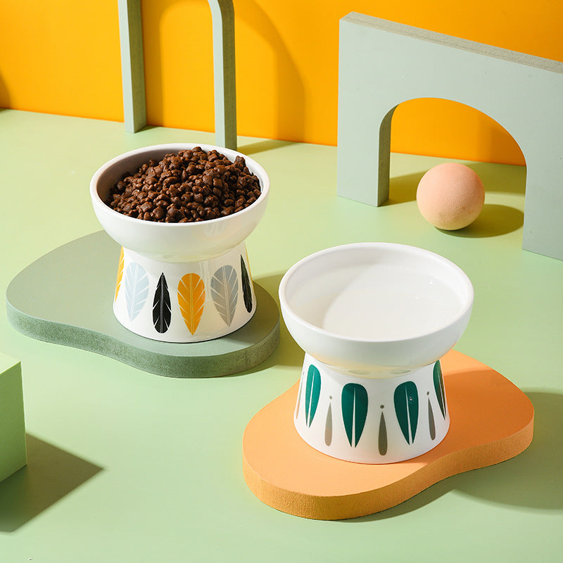Elevated Ceramic Pet Bowl — Non-Slip Raised Design (400ml)